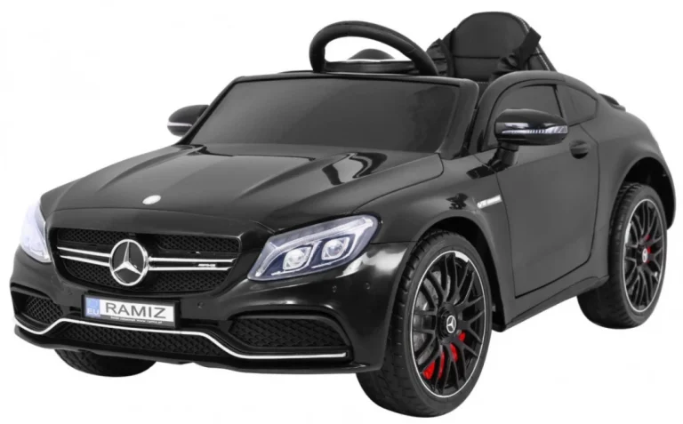 Mercedes Benz C63 Amg Za Djecu Crni + Daljinski Upravljač + Sigurnosni Pojasevi U 5 Točaka, Crna 1