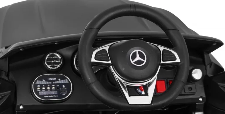 Mercedes Benz C63 Amg Za Djecu Crni + Daljinski Upravljač + Sigurnosni Pojasevi U 5 Točaka, Crna 10