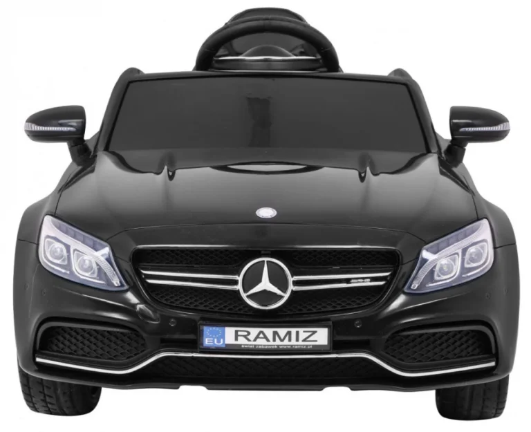 Mercedes Benz C63 Amg Za Djecu Crni + Daljinski Upravljač + Sigurnosni Pojasevi U 5 Točaka, Crna 3
