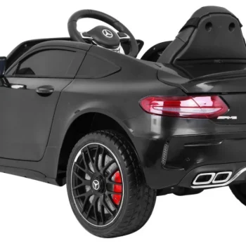 Mercedes Benz C63 Amg Za Djecu Crni + Daljinski Upravljač + Sigurnosni Pojasevi U 5 Točaka, Crna 5