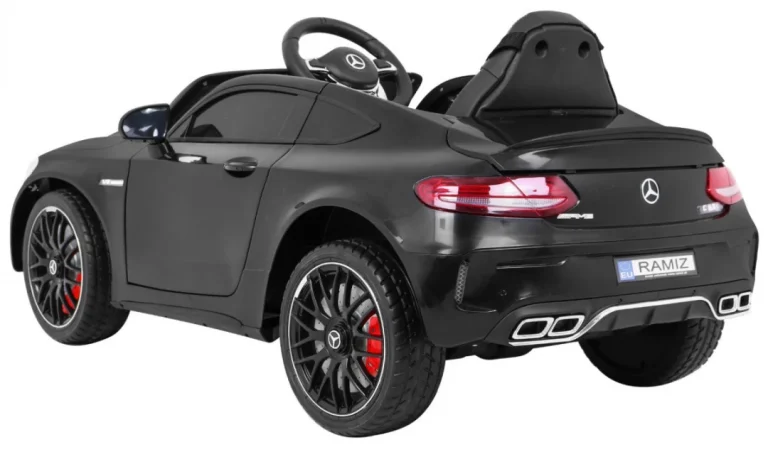 Mercedes Benz C63 Amg Za Djecu Crni + Daljinski Upravljač + Sigurnosni Pojasevi U 5 Točaka, Crna 5