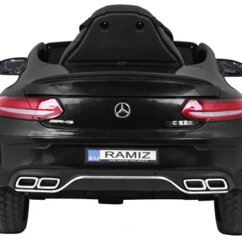 Mercedes Benz C63 Amg Za Djecu Crni + Daljinski Upravljač + Sigurnosni Pojasevi U 5 Točaka, Crna 6