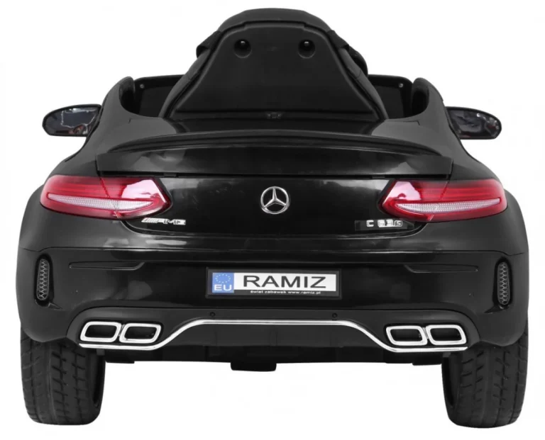 Mercedes Benz C63 Amg Za Djecu Crni + Daljinski Upravljač + Sigurnosni Pojasevi U 5 Točaka, Crna 6