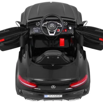 Mercedes Benz C63 Amg Za Djecu Crni + Daljinski Upravljač + Sigurnosni Pojasevi U 5 Točaka, Crna 7
