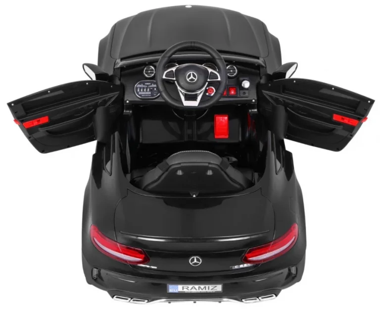 Mercedes Benz C63 Amg Za Djecu Crni + Daljinski Upravljač + Sigurnosni Pojasevi U 5 Točaka, Crna 7