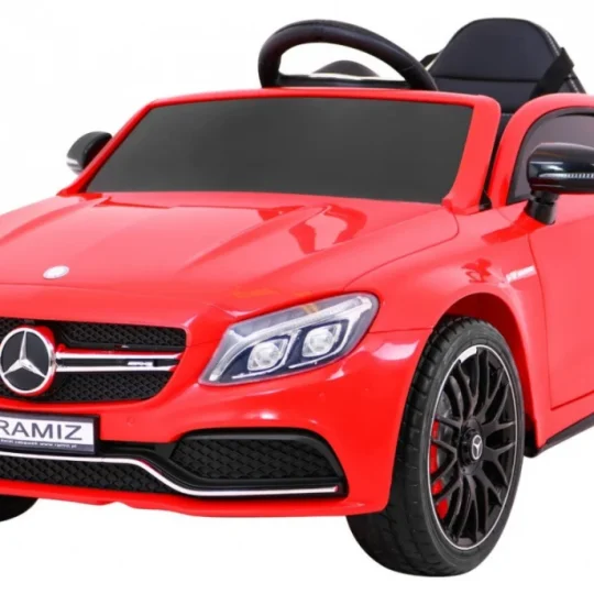 Mercedes Benz C63 Amg Za Djecu Crveni + Daljinski Upravljač + Sigurnosni Pojasevi U 5, Crvena 1
