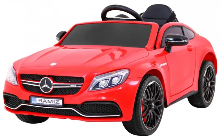 Mercedes Benz C63 Amg Za Djecu Crveni + Daljinski Upravljač + Sigurnosni Pojasevi U 5, Crvena 1