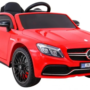 Mercedes Benz C63 Amg Za Djecu Crveni + Daljinski Upravljač + Sigurnosni Pojasevi U 5, Crvena 11