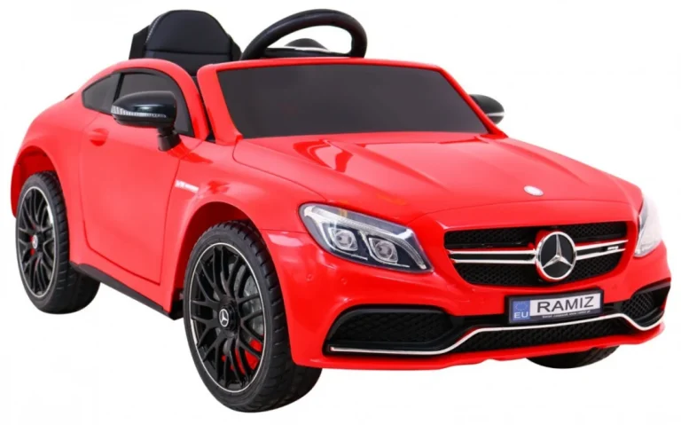 Mercedes Benz C63 Amg Za Djecu Crveni + Daljinski Upravljač + Sigurnosni Pojasevi U 5, Crvena 11