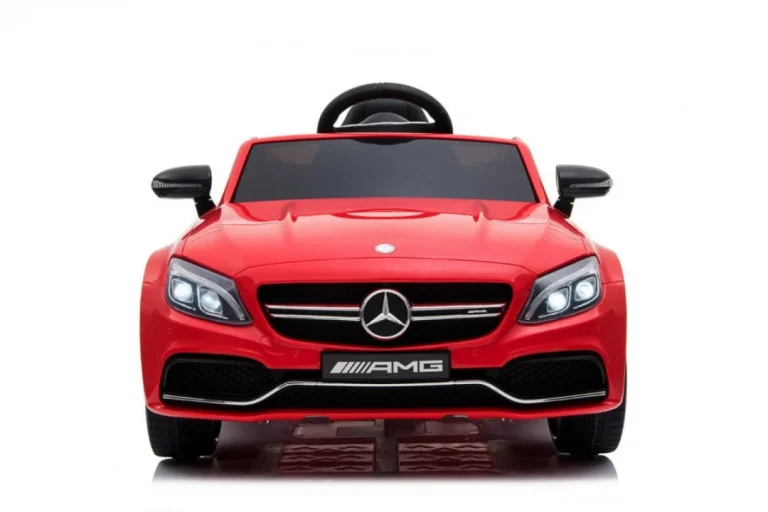 Mercedes Benz C63 Amg Za Djecu Crveni + Daljinski Upravljač + Sigurnosni Pojasevi U 5, Crvena 13