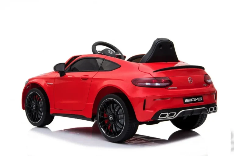 Mercedes Benz C63 Amg Za Djecu Crveni + Daljinski Upravljač + Sigurnosni Pojasevi U 5, Crvena 14