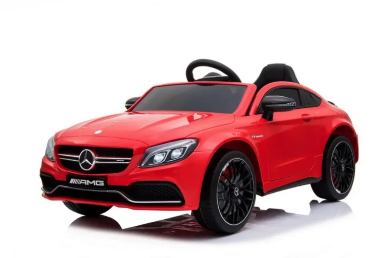 Mercedes Benz C63 Amg Za Djecu Crveni + Daljinski Upravljač + Sigurnosni Pojasevi U 5, Crvena 16