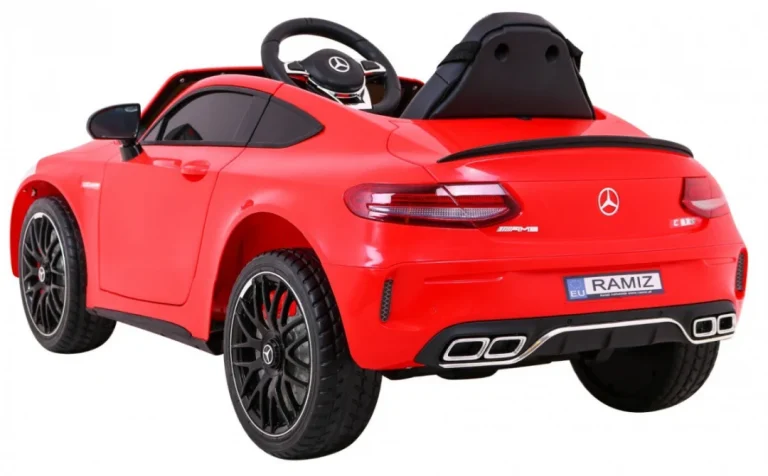 Mercedes Benz C63 Amg Za Djecu Crveni + Daljinski Upravljač + Sigurnosni Pojasevi U 5, Crvena 5