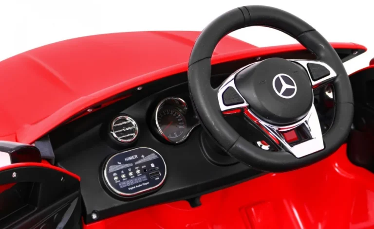 Mercedes Benz C63 Amg Za Djecu Crveni + Daljinski Upravljač + Sigurnosni Pojasevi U 5, Crvena 6