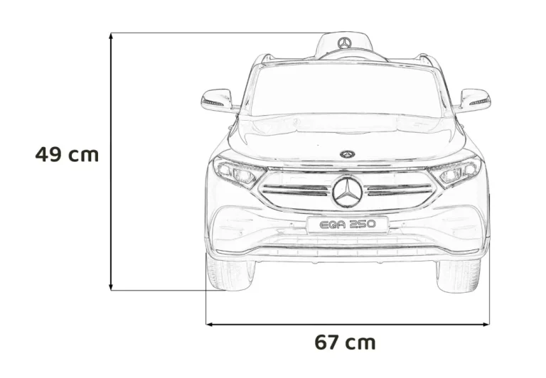 Mercedes Benz Eqa 250 Vozilo Na Akumulator, Crveno 4