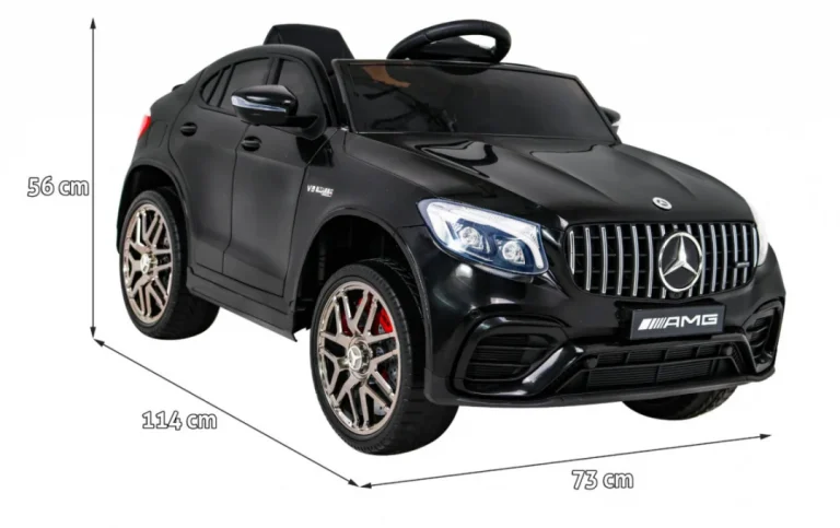 Mercedes Benz Glc63s Za Djecu Crni Suv + Daljinski Upravljač + 4x4 Pogon, Crna 2