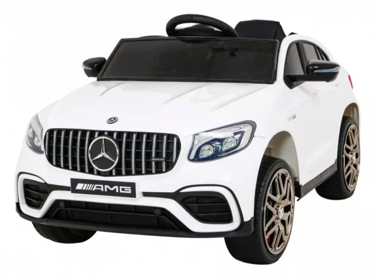 Mercedes Benz Glc63s Za Djecu, Bijeli Suv + Daljinski Upravljač + 4x4 Pogon, Bijela 1