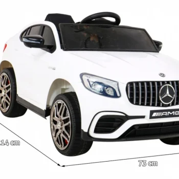 Mercedes Benz Glc63s Za Djecu, Bijeli Suv + Daljinski Upravljač + 4x4 Pogon, Bijela 2