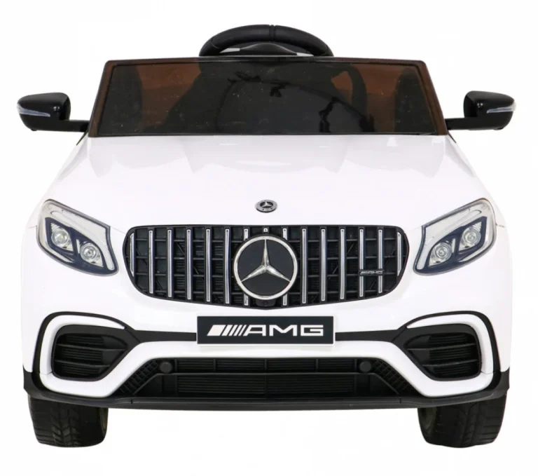 Mercedes Benz Glc63s Za Djecu, Bijeli Suv + Daljinski Upravljač + 4x4 Pogon, Bijela 3