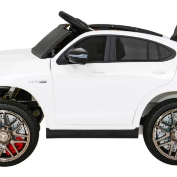 Mercedes Benz Glc63s Za Djecu, Bijeli Suv + Daljinski Upravljač + 4x4 Pogon, Bijela 4