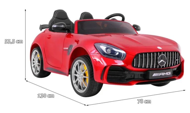 Mercedes Benz Gt R Za Djecu Crvena Boja + 4x4 Pogon + Ventilacijski Otvor + Daljinski Upravljač 2