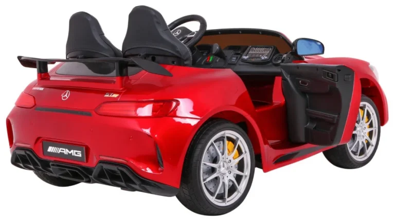 Mercedes Benz Gt R Za Djecu Crvena Boja + 4x4 Pogon + Ventilacijski Otvor + Daljinski Upravljač 5