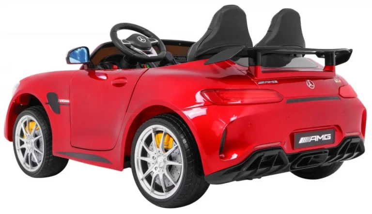 Mercedes Benz Gt R Za Djecu Crvena Boja + 4x4 Pogon + Ventilacijski Otvor + Daljinski Upravljač 7