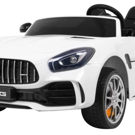 Mercedes Benz Gt R Za Djecu Bijela Boja + 4x4 Pogon + Ventilacijski Otvor + Daljinski Upravljač 1