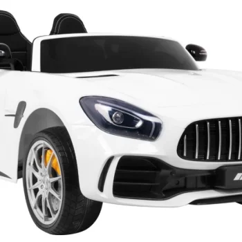 Mercedes Benz Gt R Za Djecu Bijela Boja + 4x4 Pogon + Ventilacijski Otvor + Daljinski Upravljač 11