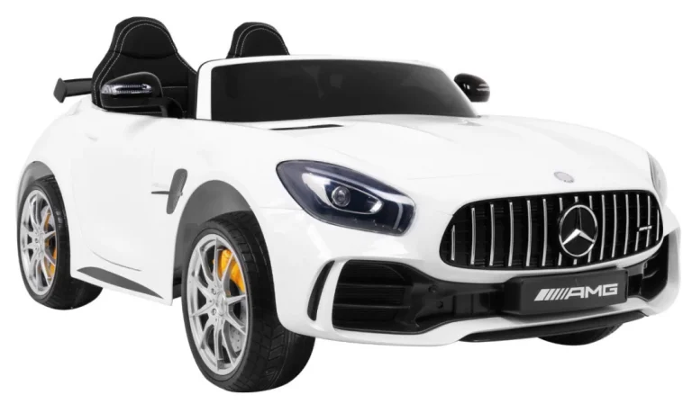 Mercedes Benz Gt R Za Djecu Bijela Boja + 4x4 Pogon + Ventilacijski Otvor + Daljinski Upravljač 11