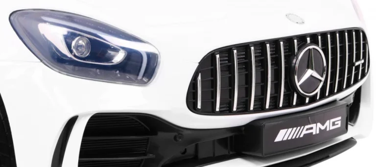 Mercedes Benz Gt R Za Djecu Bijela Boja + 4x4 Pogon + Ventilacijski Otvor + Daljinski Upravljač 13