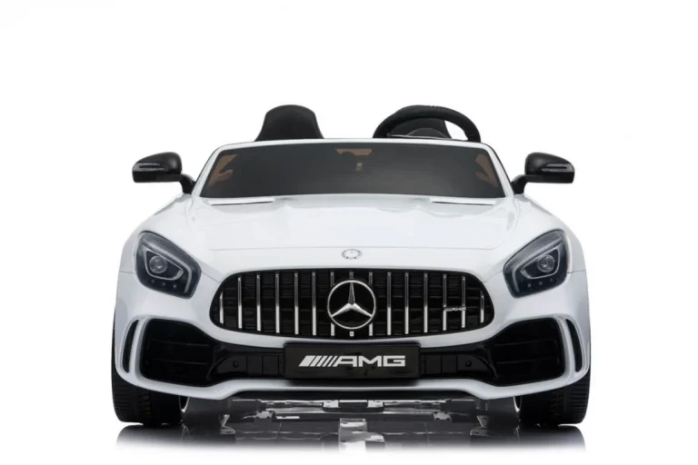 Mercedes Benz Gt R Za Djecu Bijela Boja + 4x4 Pogon + Ventilacijski Otvor + Daljinski Upravljač 14