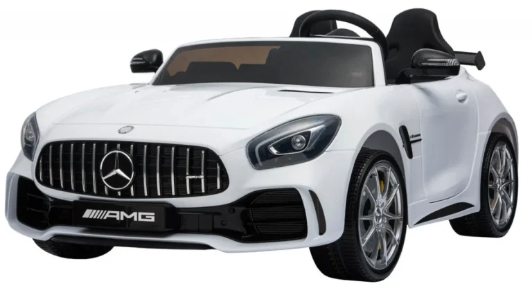 Mercedes Benz Gt R Za Djecu Bijela Boja + 4x4 Pogon + Ventilacijski Otvor + Daljinski Upravljač 15