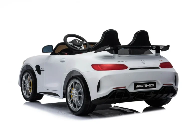 Mercedes Benz Gt R Za Djecu Bijela Boja + 4x4 Pogon + Ventilacijski Otvor + Daljinski Upravljač 16