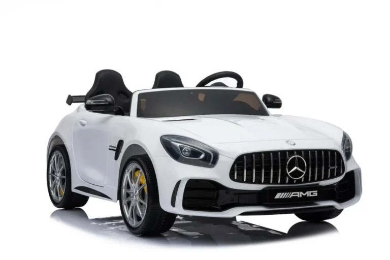 Mercedes Benz Gt R Za Djecu Bijela Boja + 4x4 Pogon + Ventilacijski Otvor + Daljinski Upravljač 19