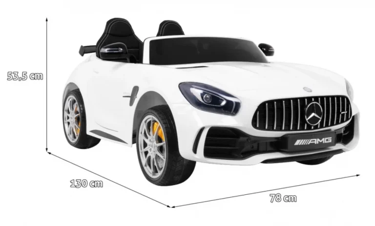 Mercedes Benz Gt R Za Djecu Bijela Boja + 4x4 Pogon + Ventilacijski Otvor + Daljinski Upravljač 2