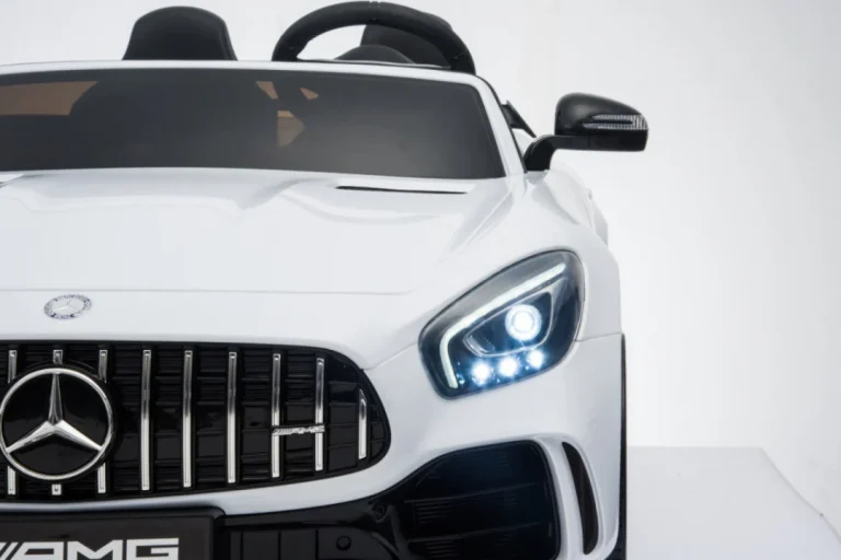 Mercedes Benz Gt R Za Djecu Bijela Boja + 4x4 Pogon + Ventilacijski Otvor + Daljinski Upravljač 20