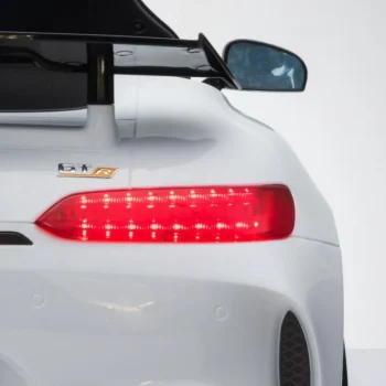 Mercedes Benz Gt R Za Djecu Bijela Boja + 4x4 Pogon + Ventilacijski Otvor + Daljinski Upravljač 21