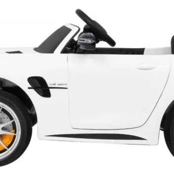 Mercedes Benz Gt R Za Djecu Bijela Boja + 4x4 Pogon + Ventilacijski Otvor + Daljinski Upravljač 4