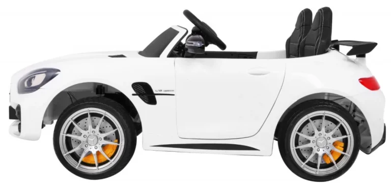 Mercedes Benz Gt R Za Djecu Bijela Boja + 4x4 Pogon + Ventilacijski Otvor + Daljinski Upravljač 4