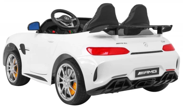Mercedes Benz Gt R Za Djecu Bijela Boja + 4x4 Pogon + Ventilacijski Otvor + Daljinski Upravljač 5