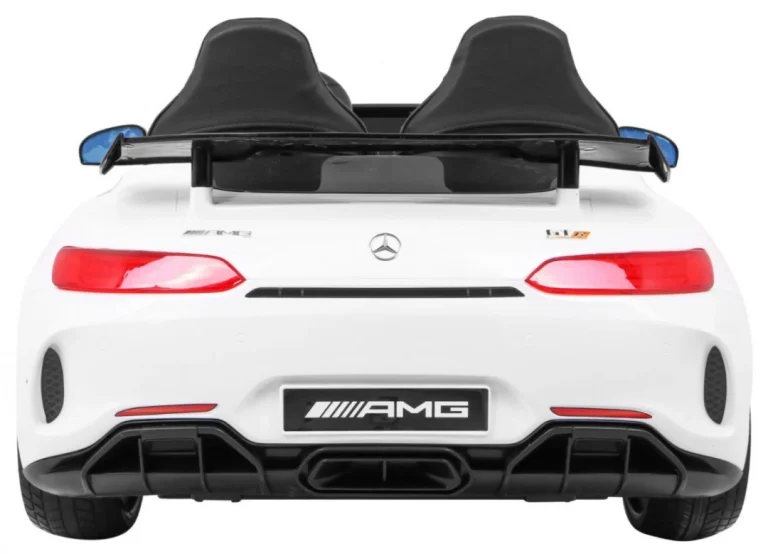 Mercedes Benz Gt R Za Djecu Bijela Boja + 4x4 Pogon + Ventilacijski Otvor + Daljinski Upravljač 7