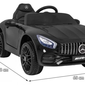 Mercedes Benz Gt Dječja Autosjedalica Na Baterije Crna + Daljinski Upravljač + Spori Start + Mp3 Led 2