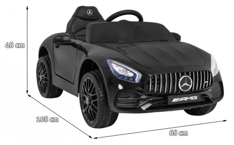 Mercedes Benz Gt Dječja Autosjedalica Na Baterije Crna + Daljinski Upravljač + Spori Start + Mp3 Led 2