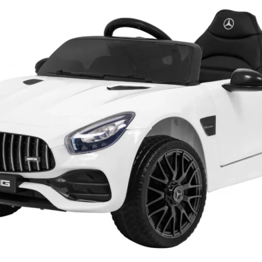 Mercedes Benz Gt Dječja Kolica Na Baterije, Bijela + Daljinski Upravljač + Spori Start + Mp3 Led 1
