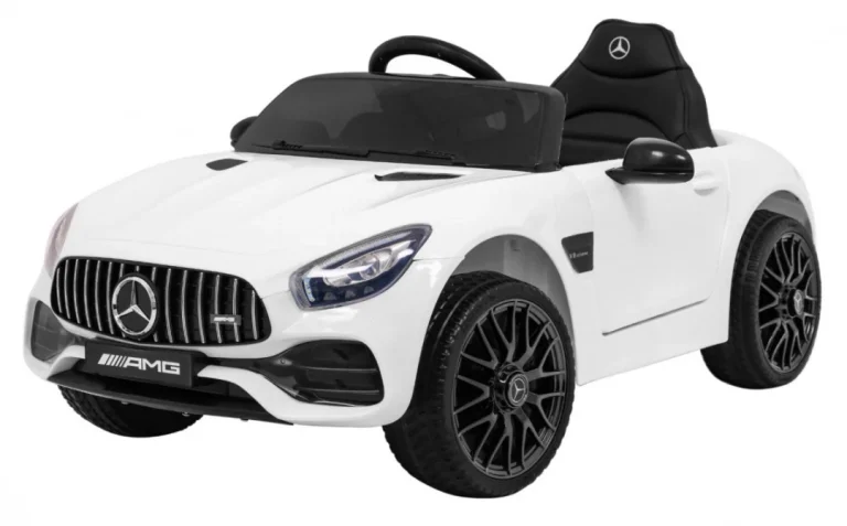 Mercedes Benz Gt Dječja Kolica Na Baterije, Bijela + Daljinski Upravljač + Spori Start + Mp3 Led 1