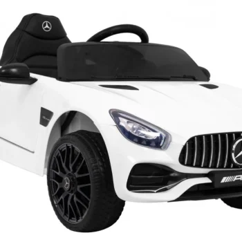 Mercedes Benz Gt Dječja Kolica Na Baterije, Bijela + Daljinski Upravljač + Spori Start + Mp3 Led 10
