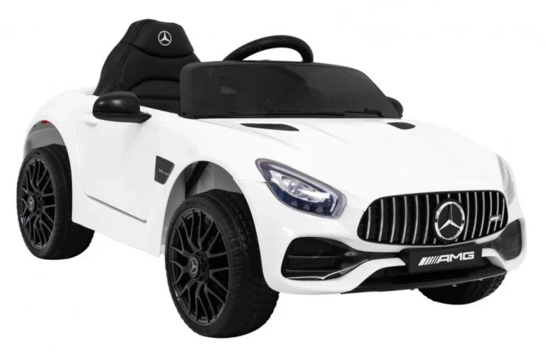 Mercedes Benz Gt Dječja Kolica Na Baterije, Bijela + Daljinski Upravljač + Spori Start + Mp3 Led 10