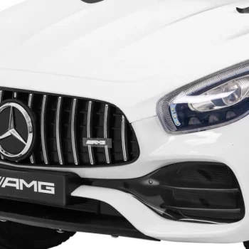 Mercedes Benz Gt Dječja Kolica Na Baterije, Bijela + Daljinski Upravljač + Spori Start + Mp3 Led 11