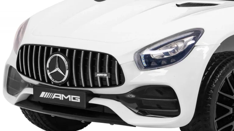 Mercedes Benz Gt Dječja Kolica Na Baterije, Bijela + Daljinski Upravljač + Spori Start + Mp3 Led 11